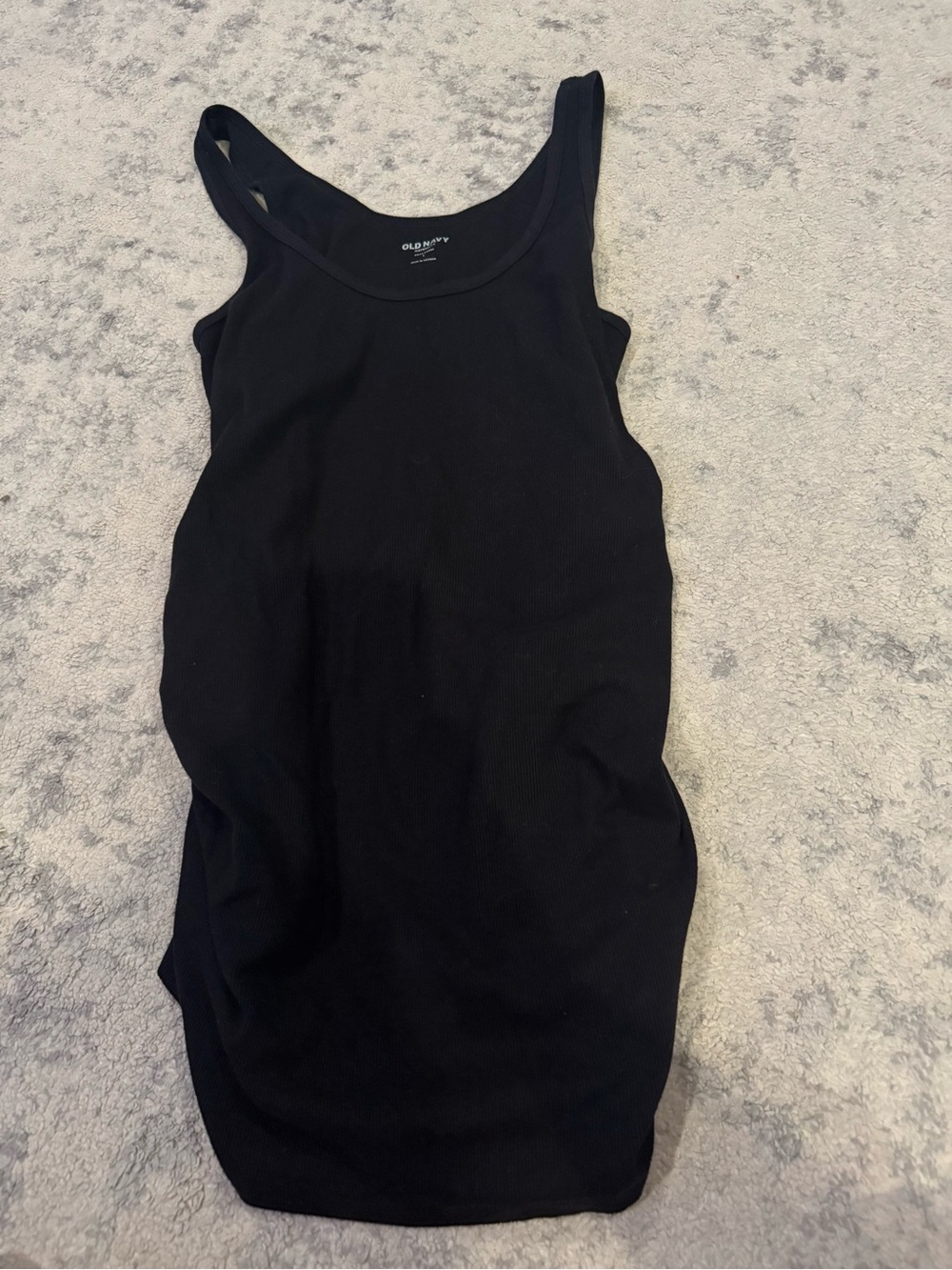 Old Navy maternity Black Ribbed Scoop Tank - Women's Stretchy Layering Camisole